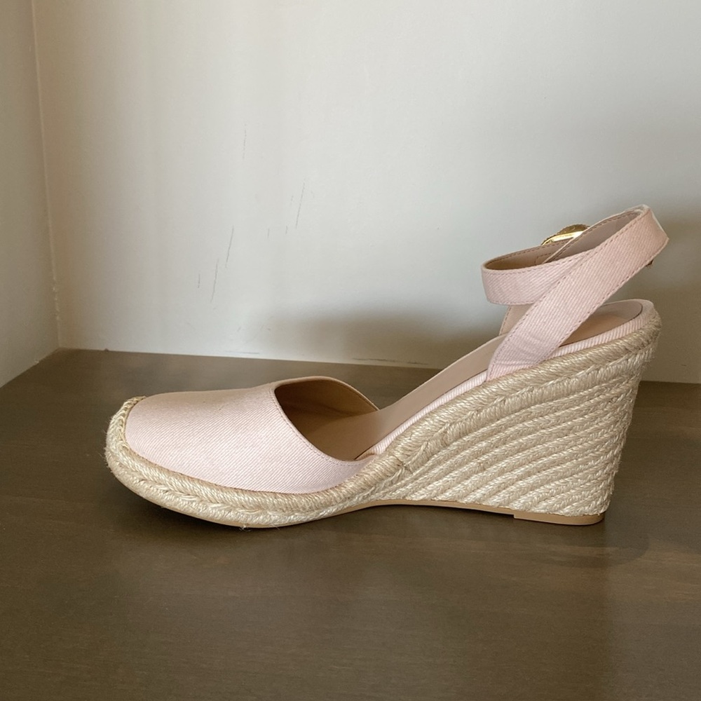 Stuart Weizmann espadrille wedge light pink size 10 - Picture 3 of 9